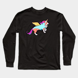 Unicorgi Illustration Long Sleeve T-Shirt